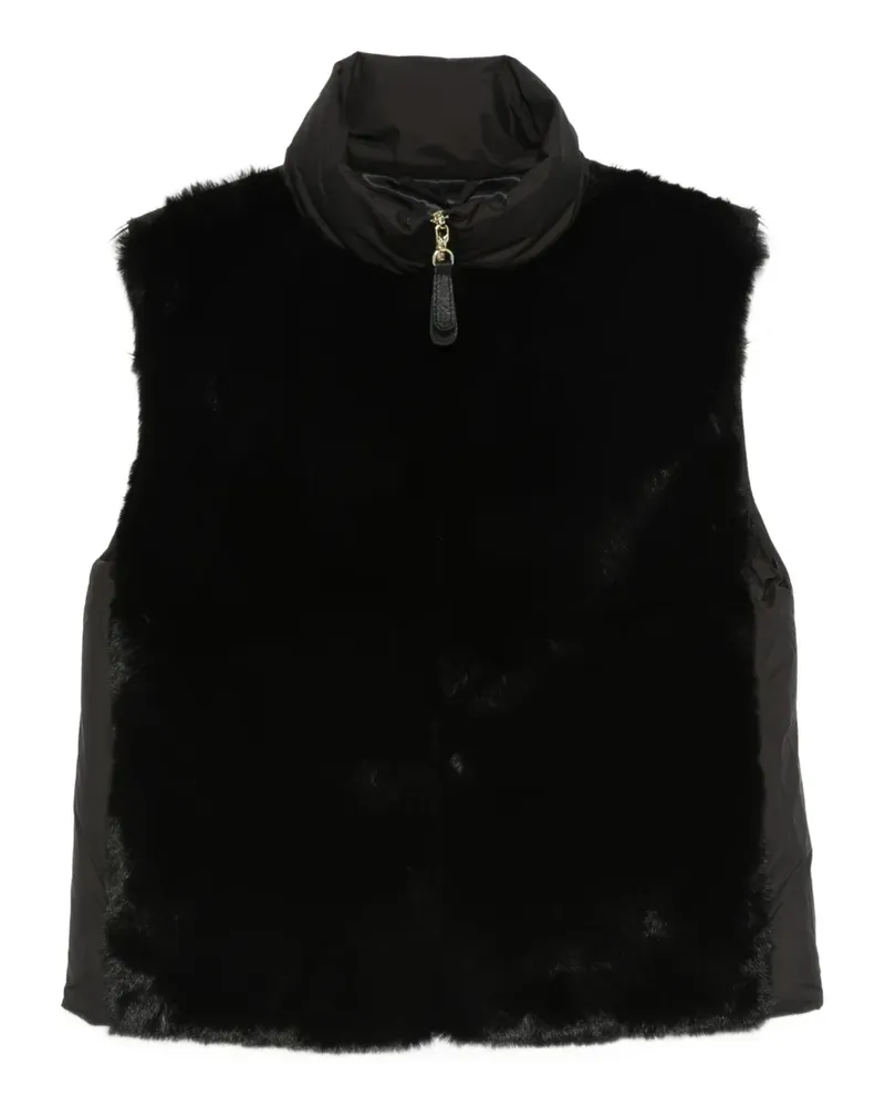 MAX&MOI Dualita Weste aus Faux Fur - Schwarz Schwarz