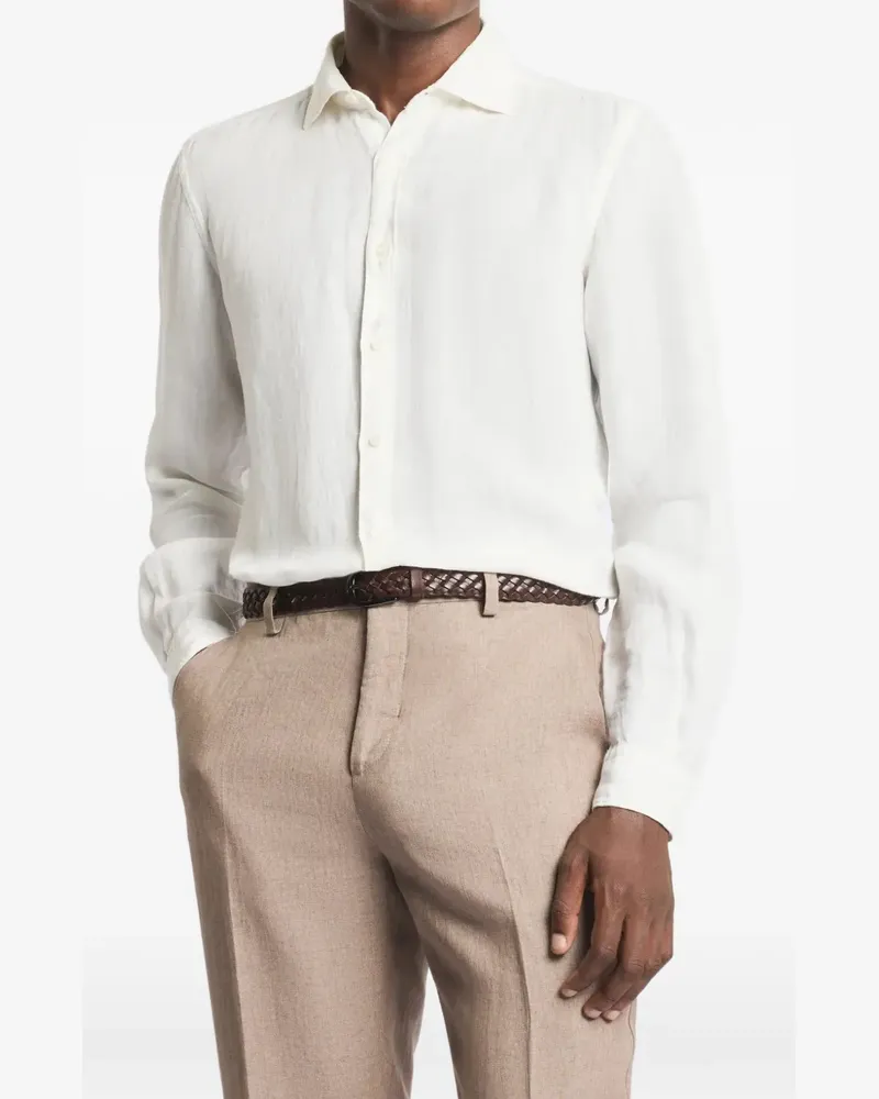 Fay linen shirt - Weiß Weiß