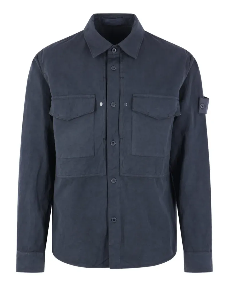 Stone Island Ghost buttoned badge shirt - Blau Blau