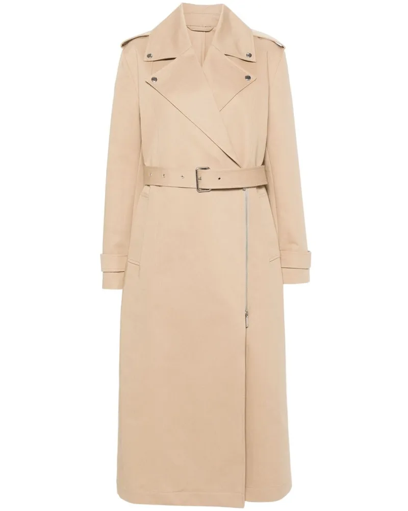 Totême Biker cotton trench - Nude Nude