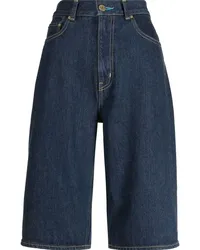 Tu Es Mon Trésor Jeans-Bermudas mit hohem Bund Blau