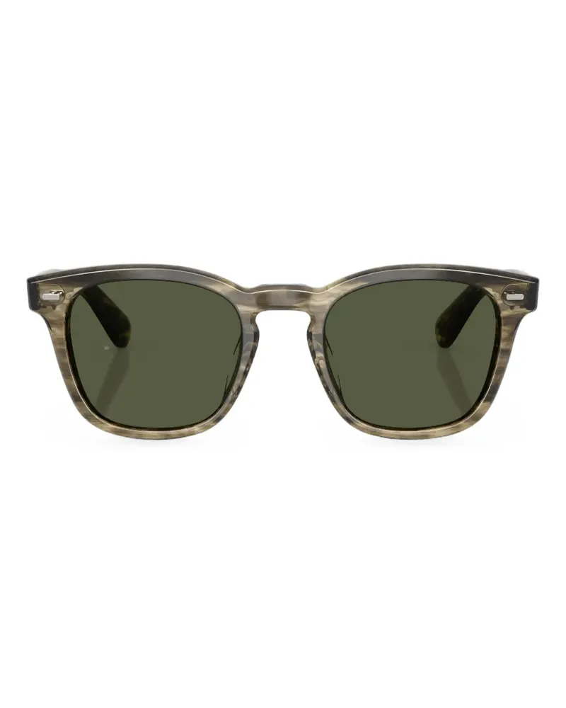Oliver Peoples Sonnenbrille mit eckigem Gestell - Braun Braun