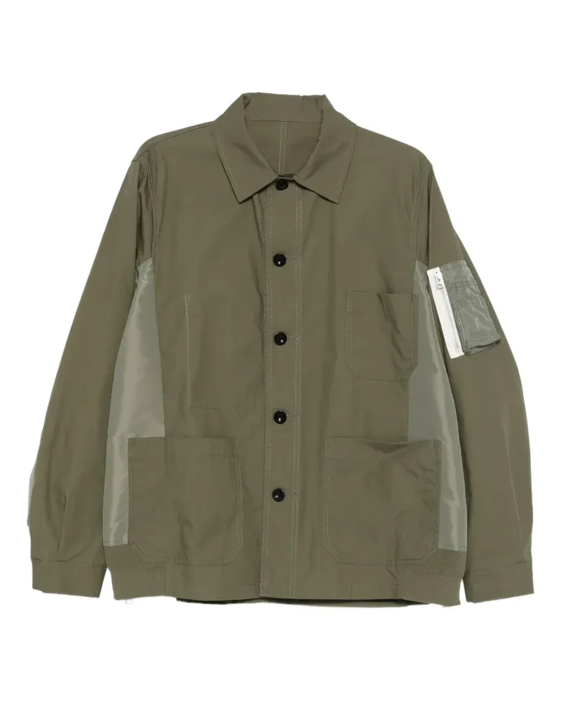 Sacai Jacke mit Einsätzen - Grün Grün