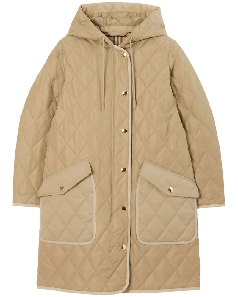 Burberry Parka mit Rautensteppung - Nude Nude