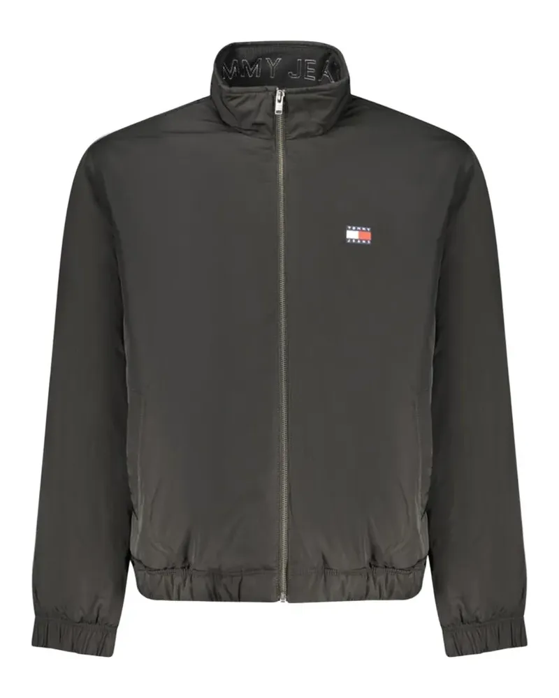 Tommy Hilfiger logo-patch zip-up jacket - Schwarz Schwarz