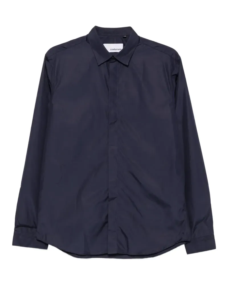 Costumein Hemd mit verdeckter Knopfleiste - Blau Blau