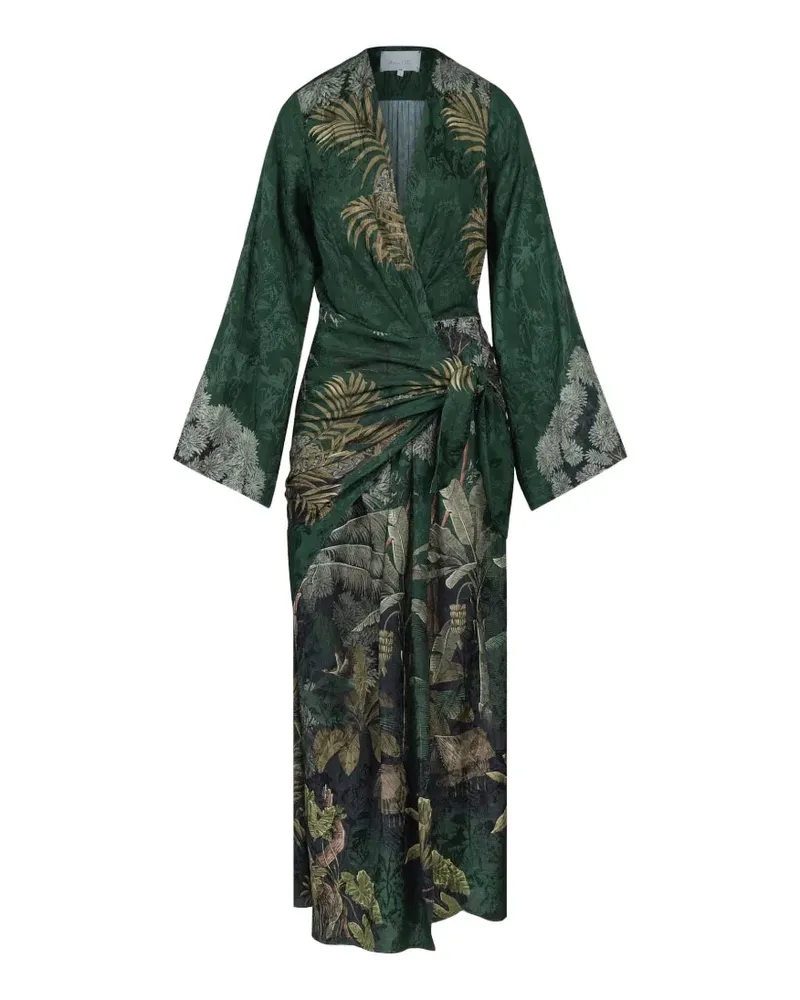 Johanna Ortiz New Ollantay floral-jacquard midi dress - Grün Grün