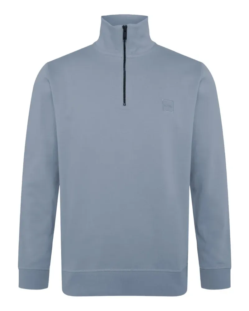 HUGO BOSS Pullover mit Logo-Patch - Blau Blau