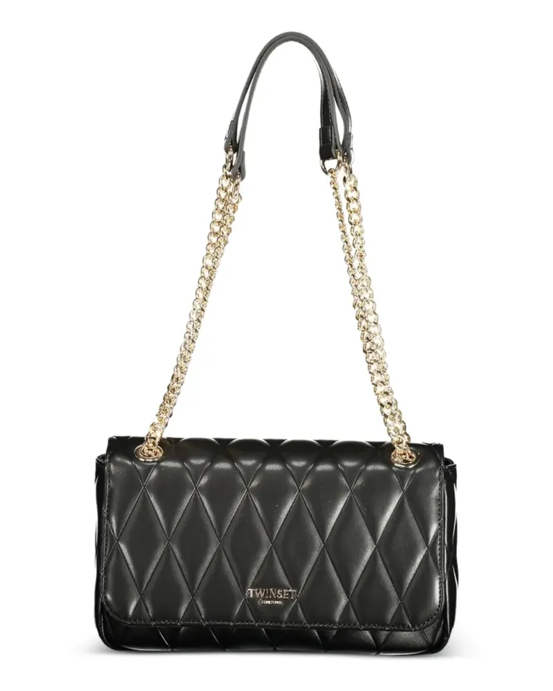 Twin-Set diamond-quilted shoulder bag - Schwarz Schwarz