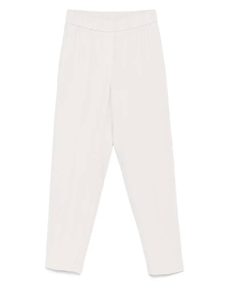 Peserico Cropped-Hose mit Stretchbund - Nude Nude
