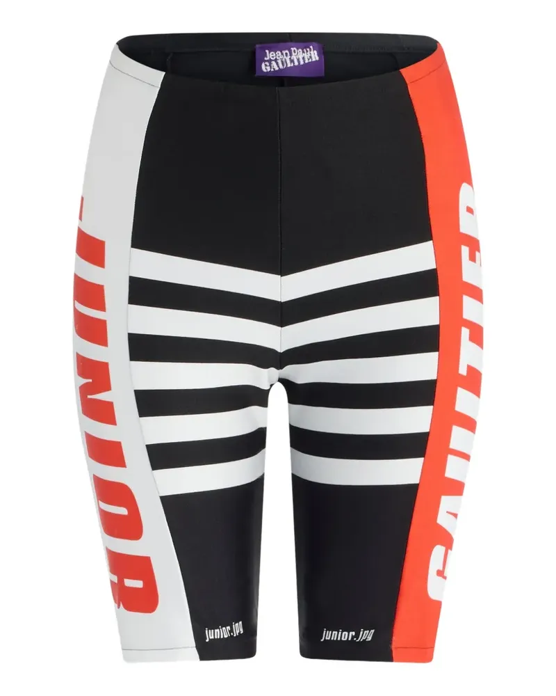 Jean Paul Gaultier Junior Gaultier Stretch-Shorts mit Fahrrad-Print - Schwarz Schwarz