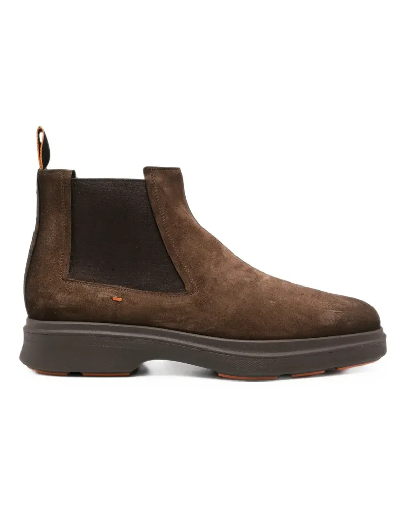 Santoni suede Chelsea boots - Braun Braun