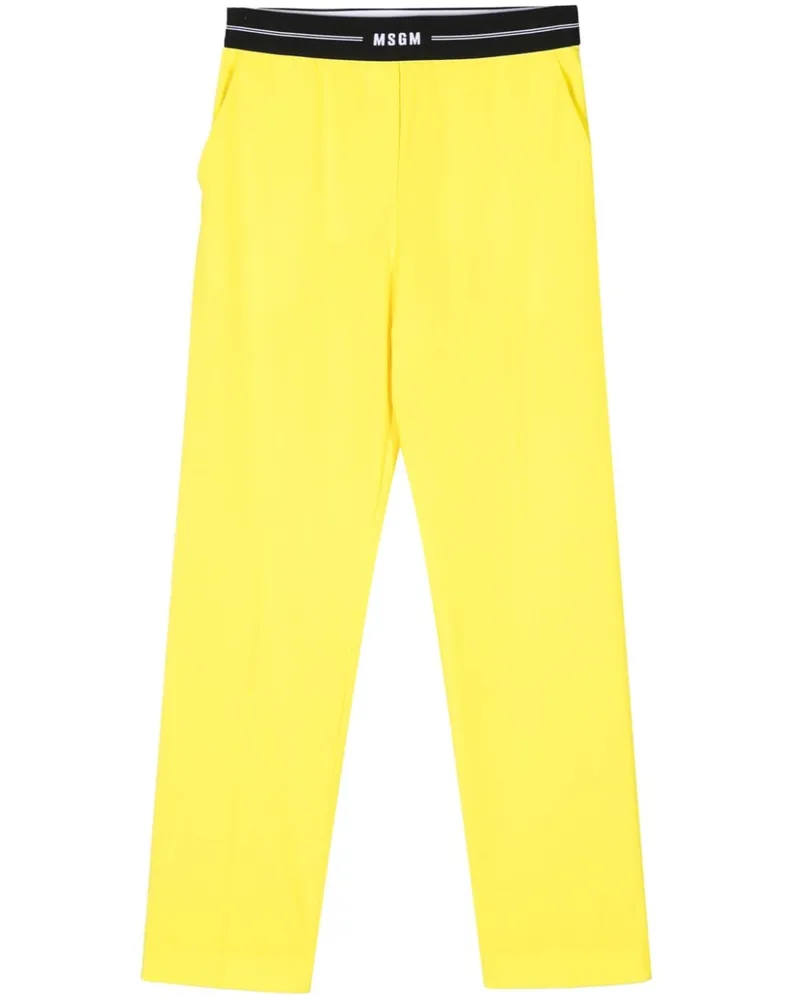 MSGM Klassische Tapered-Hose Gelb