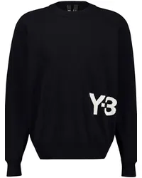 Y-3 Gestricktes Sweatshirt mit Logo Schwarz