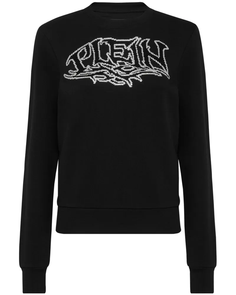 Philipp Plein Sweatshirt mit Logo-Verzierung Schwarz