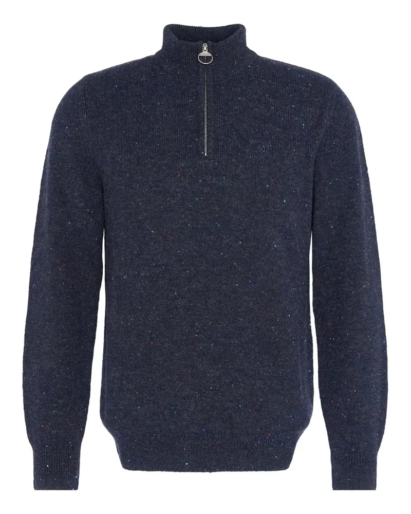 Barbour Melierter Pullover mit Reißverschluss - Blau Blau