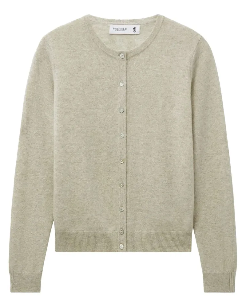 Pringle of Scotland Kaschmircardigan mit Rundhalsausschnitt - Nude Nude