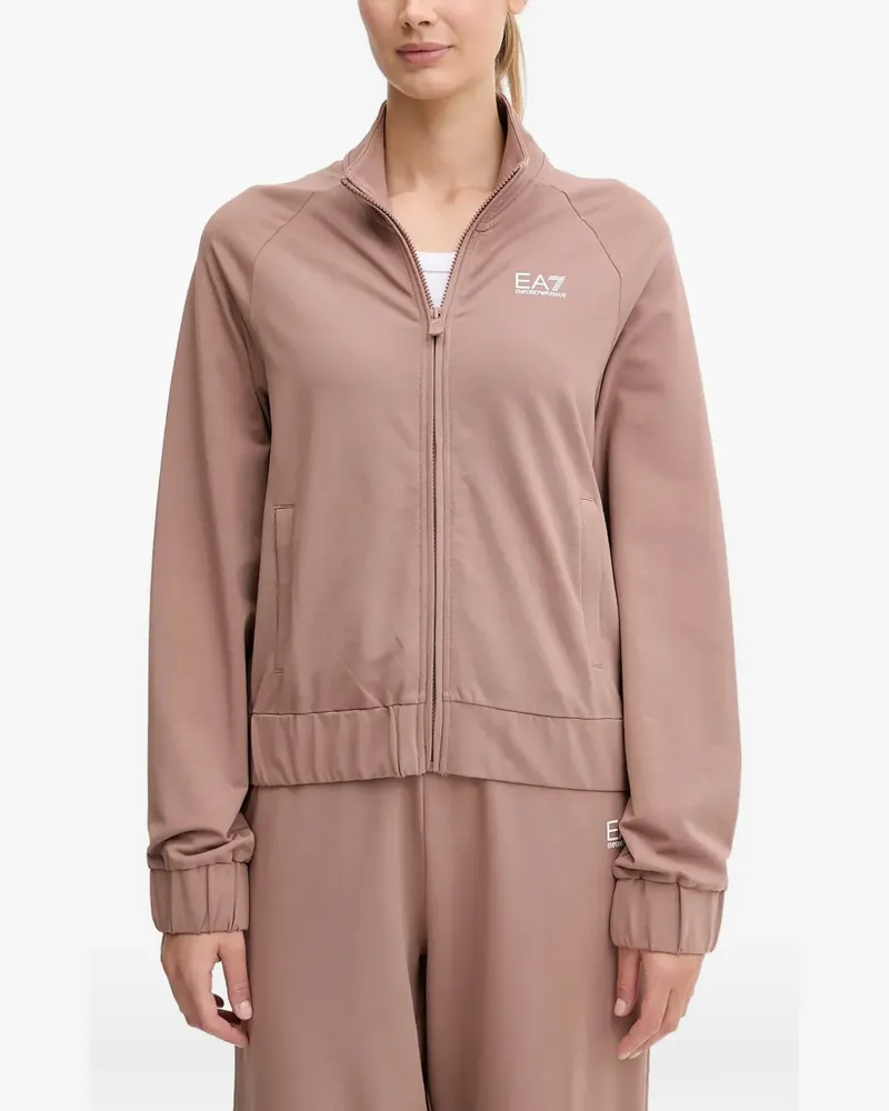 EA7 logo-print tracksuit - Nude Nude