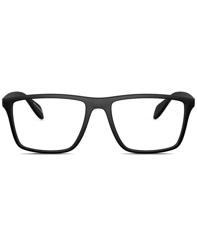 Emporio Armani Brille mit eckigem Gestell - Schwarz Schwarz