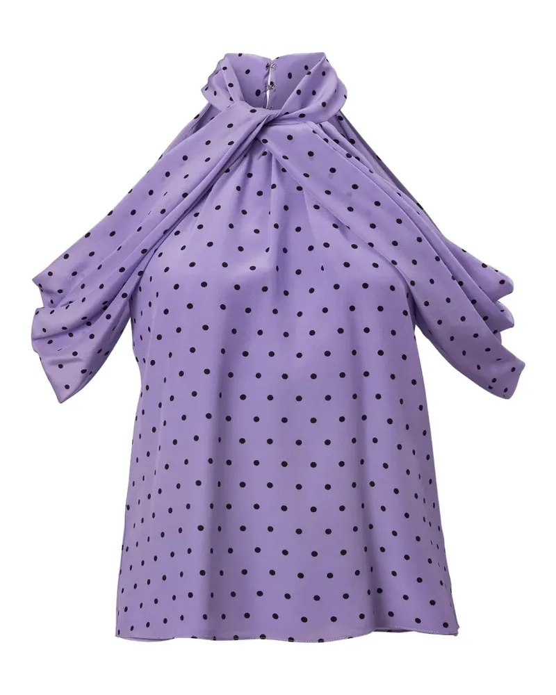 Carolina Herrera New York Bluse mit Polka Dots - Violett Violett