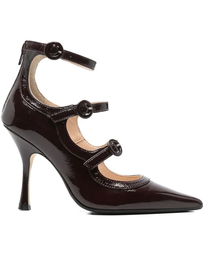 Anna F. Pumps mit Schnallen - Rot Rot