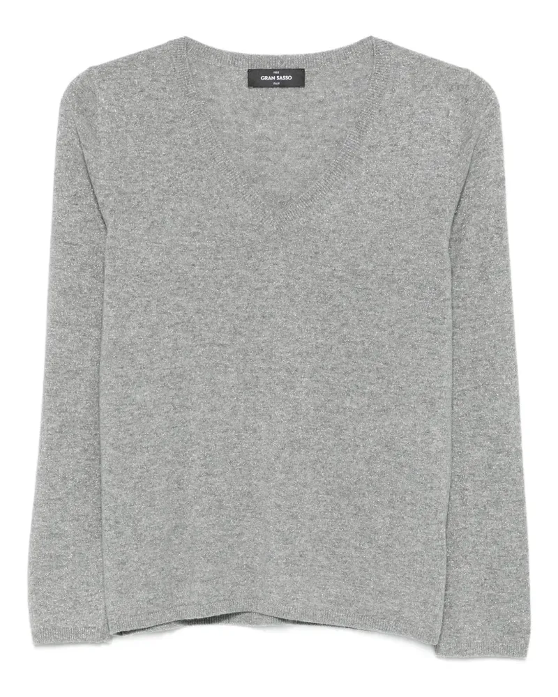 Gran Sasso Pullover mit V-Ausschnitt - Grau Grau