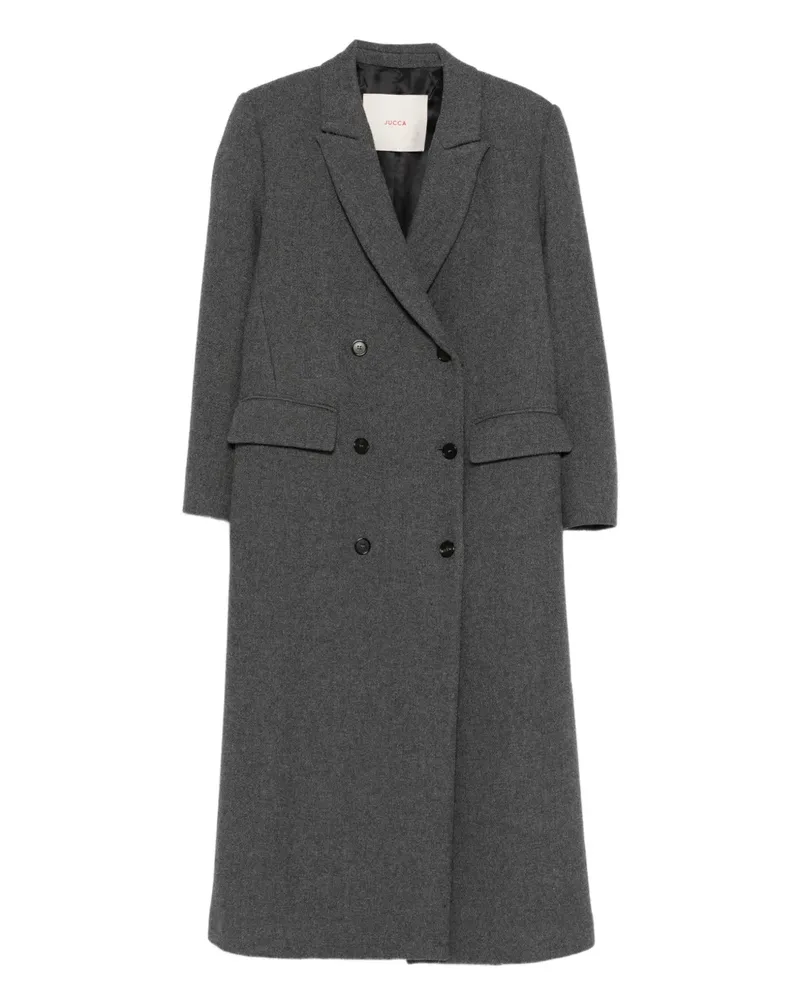 Jucca Doppelreihiger Mantel - Grau Grau