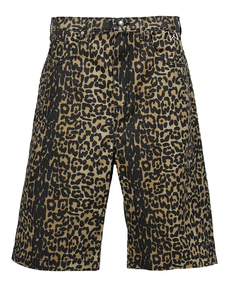 RHUDE Shorts mit Leoparden-Print - Braun Braun