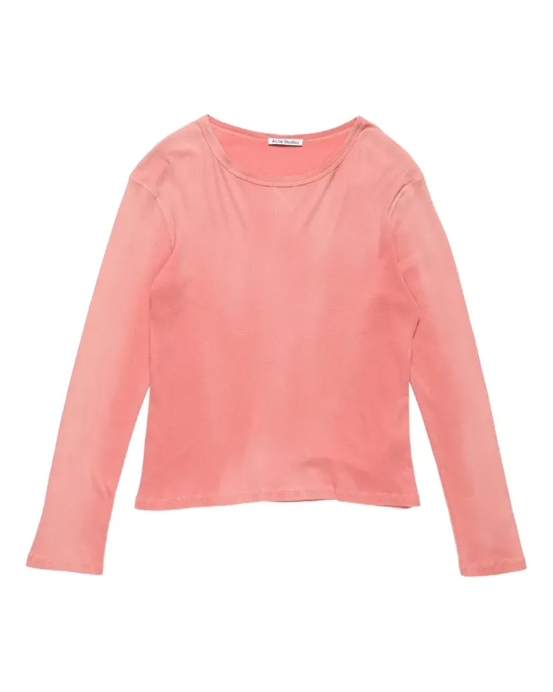 Acne Studios logo-print long-sleeve T-shirt - Rot Rot