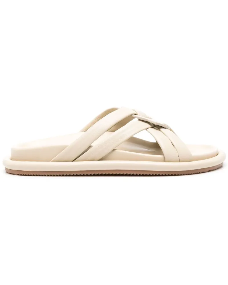 Moncler Bell Pantoletten mit geflochtenen Riemen - Nude Nude