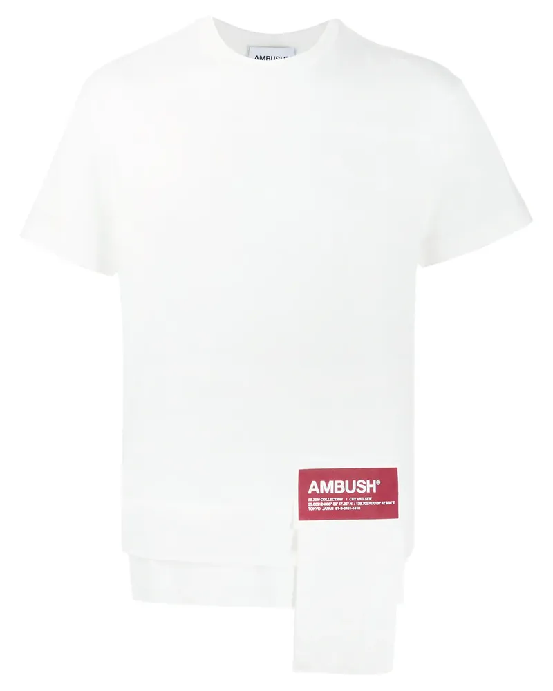 AMBUSH T-Shirt mit Logo-Patch - Weiß Weiß