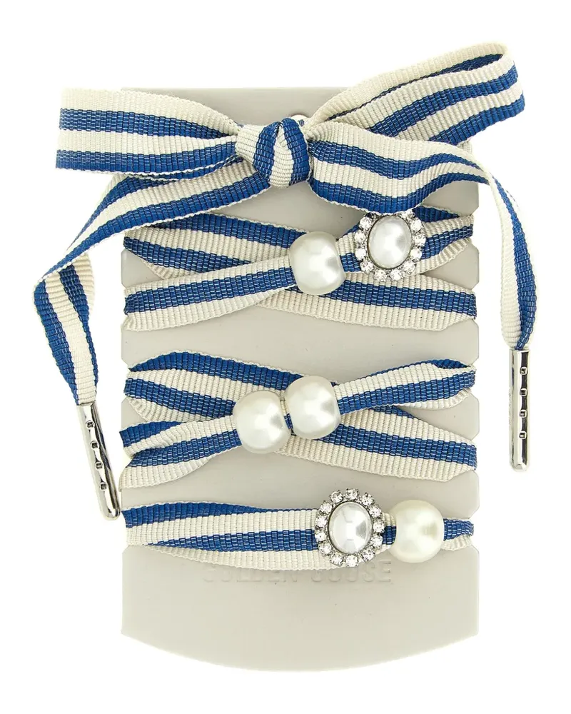 Golden Goose Schnürsenkel mit Perlenanhänger - Blau Blau