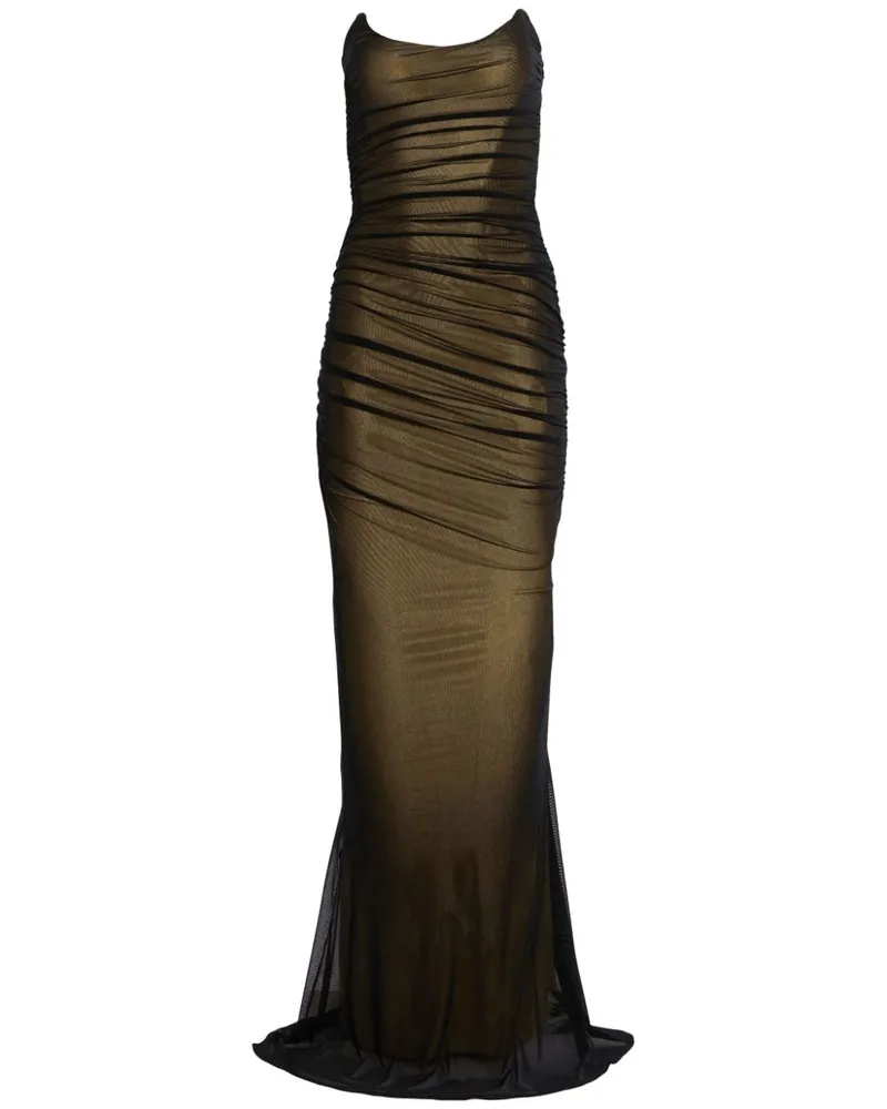 Retrofête Ford Kleid - Schwarz Schwarz