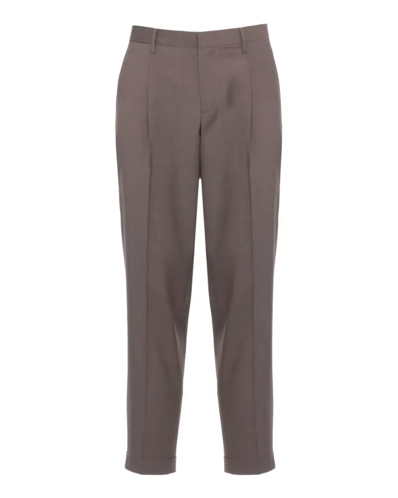 Briglia 1949 pleated turn-up trousers - Braun Braun