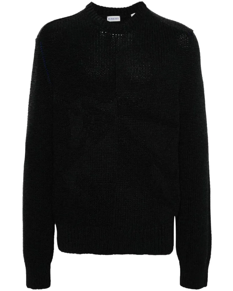 Burberry Kaschmirpullover aus Logo-Jacquard - Grau Grau