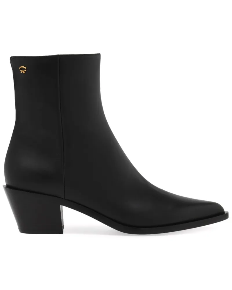 Gianvito Rossi Kinney Stiefeletten mit spitzer Kappe - Schwarz Schwarz