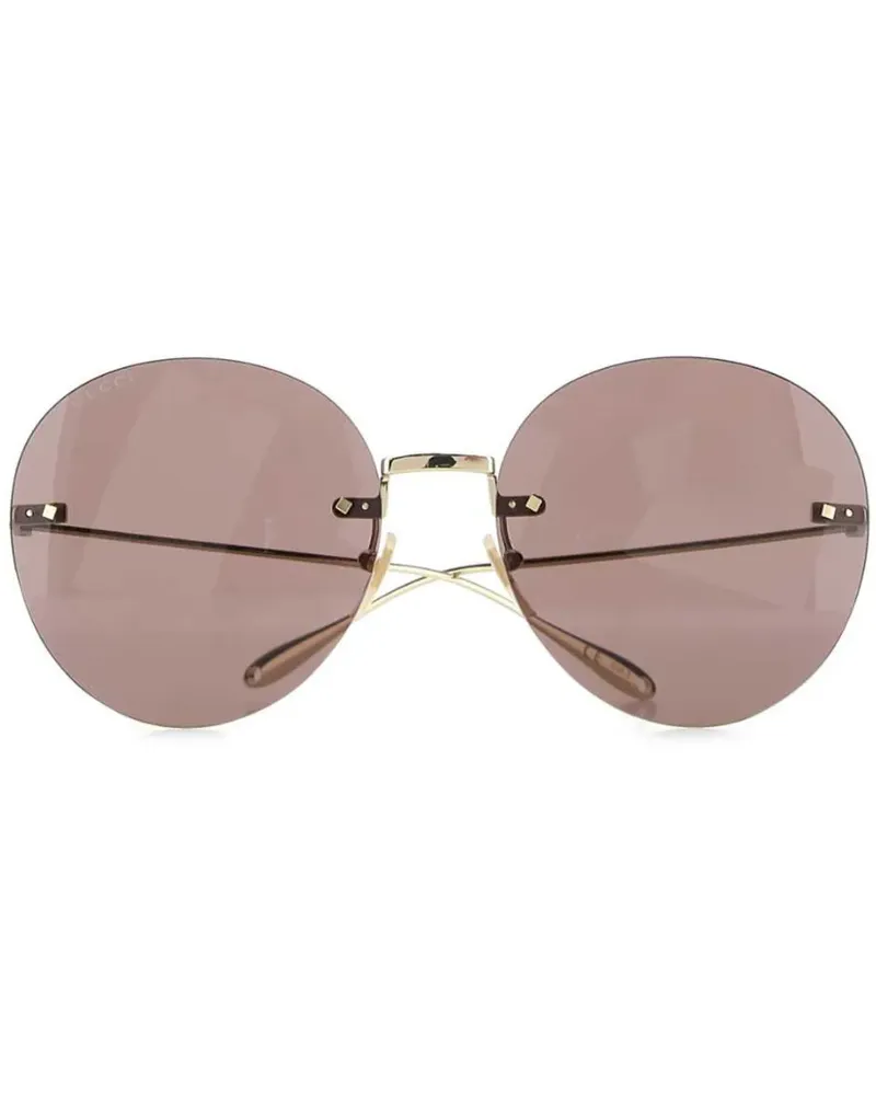 Gucci Rahmenlose Sonnenbrille - Gold Gold