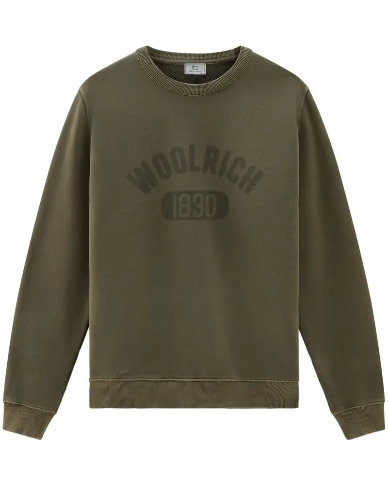 Woolrich Sweatshirt mit Logo-Print - Grün Grün