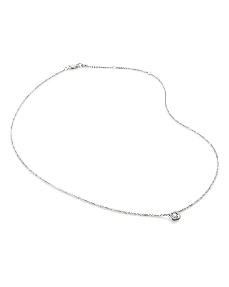 Monica Vinader Halskette mit Diamanten - Silber Silber