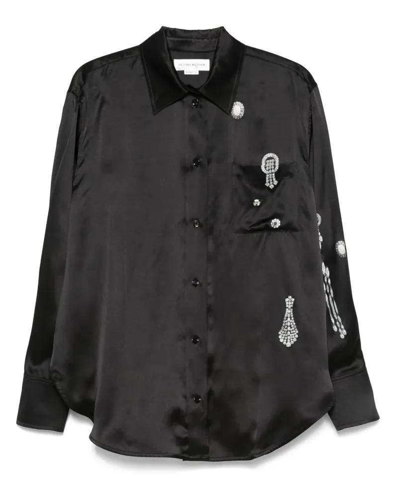 Victoria Beckham Hemd aus Seide - Schwarz Schwarz