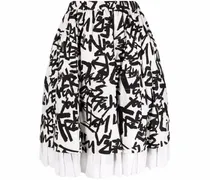 Rock mit Print - Schwarz