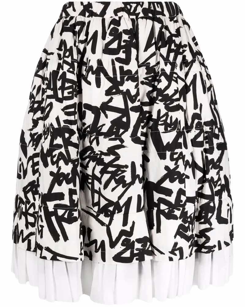 Comme des Garçons Rock mit Print - Schwarz Schwarz