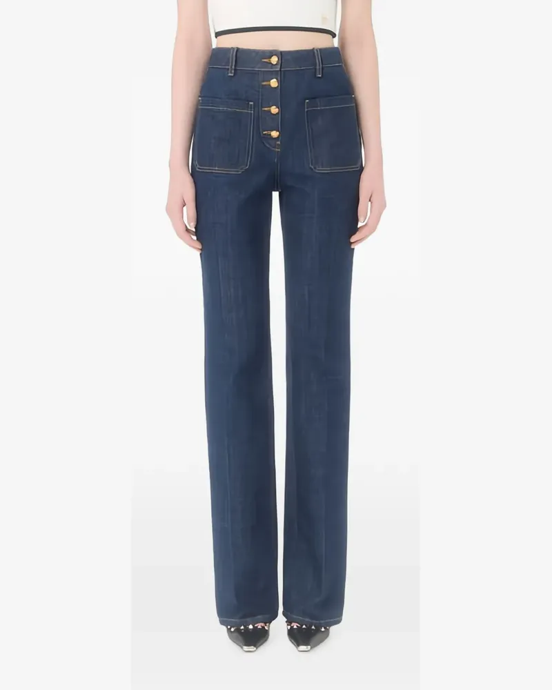 Valentino Garavani Jeans mit Knopfverschluss - Blau Blau