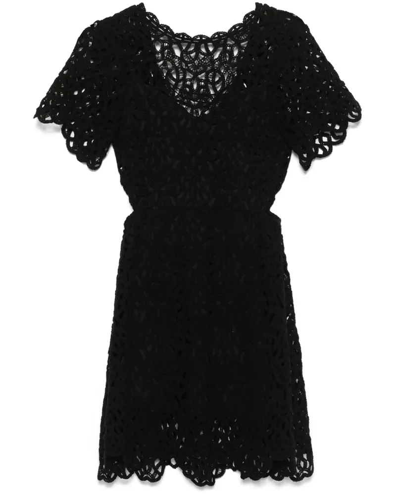 Maje Gehäkeltes Kleid - Schwarz Schwarz