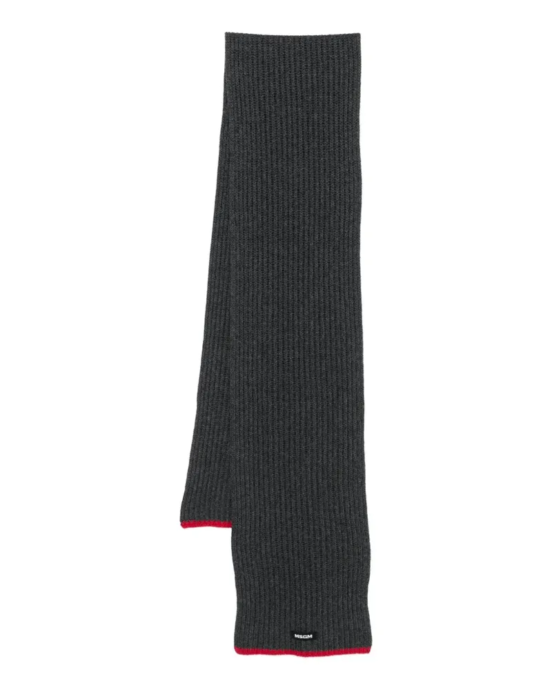 MSGM Gerippter Strickschal - Grau Grau