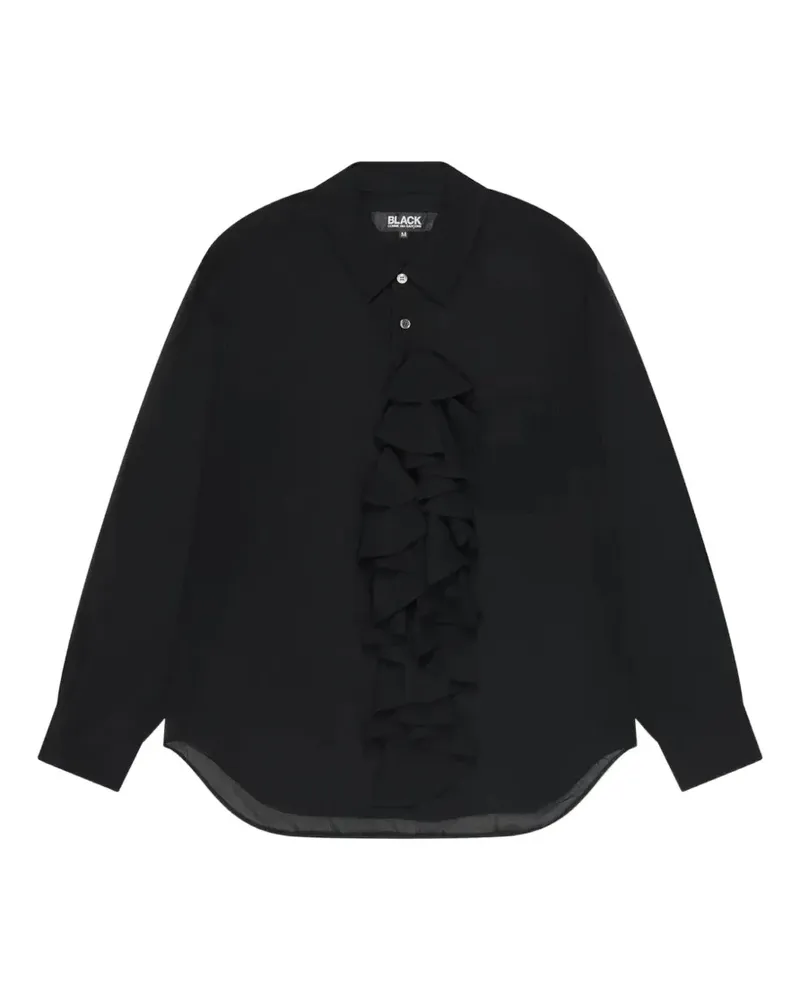 Comme des Garçons Hemd mit Rüschenborte - Schwarz Schwarz