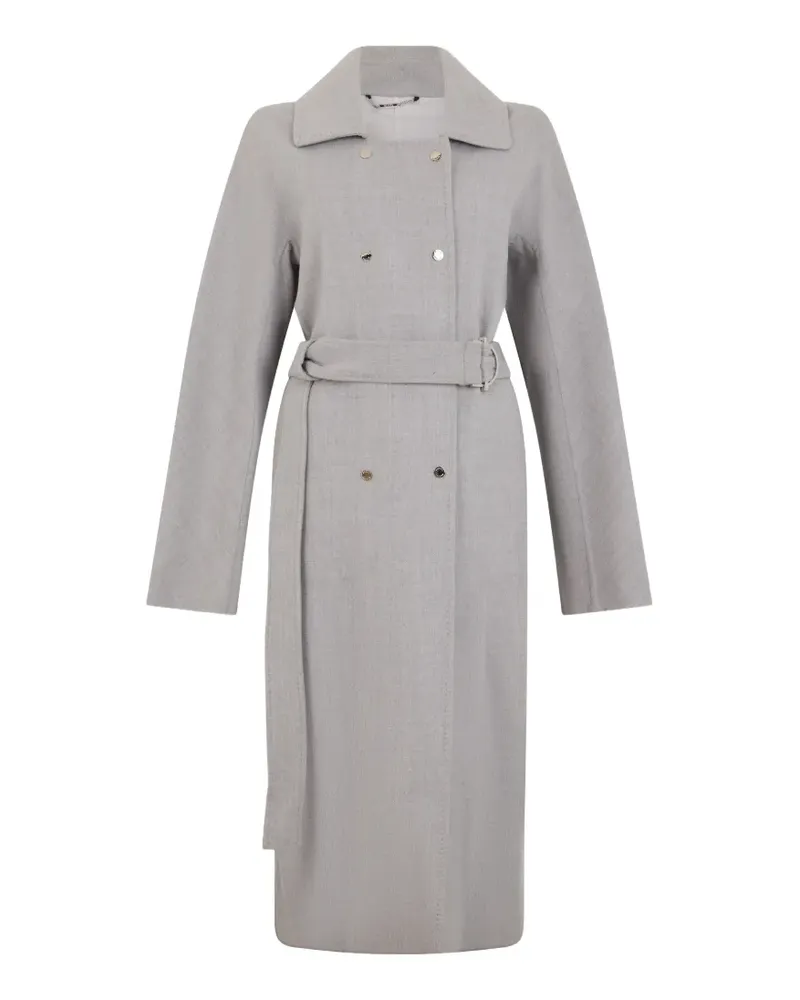 MOORER Bonnie-P belted double-breasted coat - Grau Grau