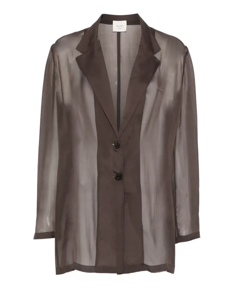 ALYSI Geknöpfte Bluse - Braun Braun