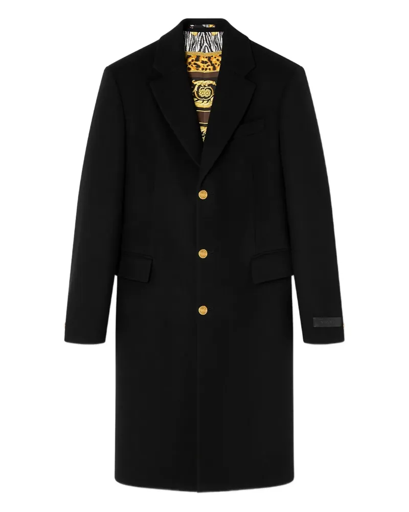 Versace Einreihiger Mantel - Schwarz Schwarz