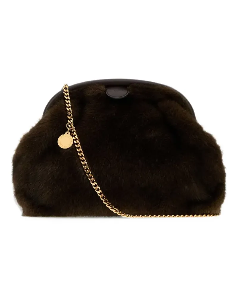 Stella McCartney Falabella chain-strap clutch bag - Braun Braun